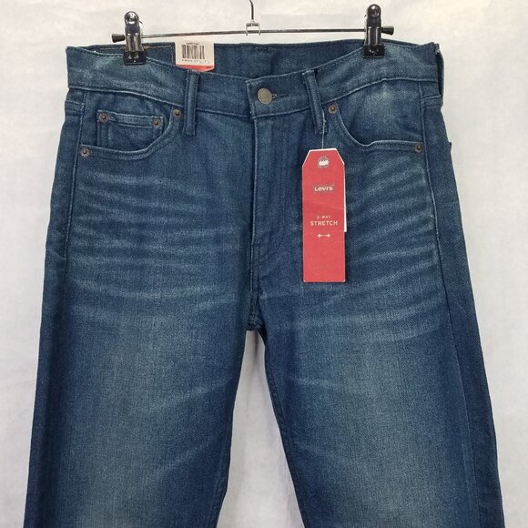 Levi's 513 Jeans Men's 30x32 Slim Straight Fit Blue Dark Wash Stretch Denim NEW - Picture 4 of 16